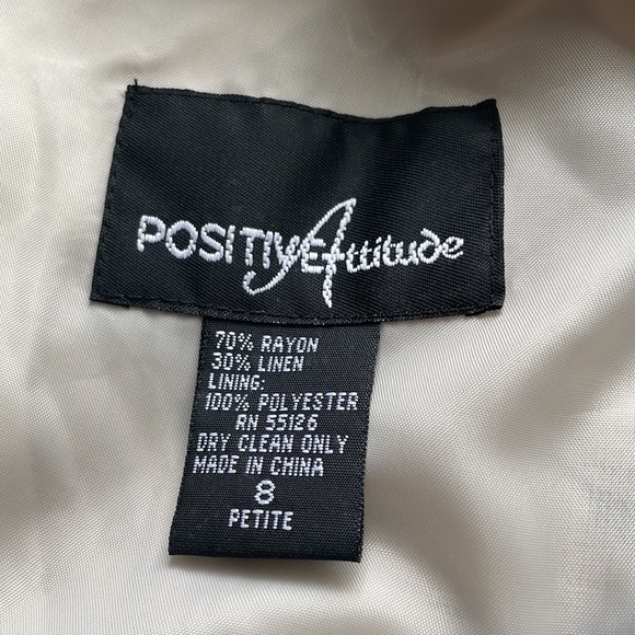 Positive Attitude Linen Blend Dress, Size 8P - Picture 5 of 5